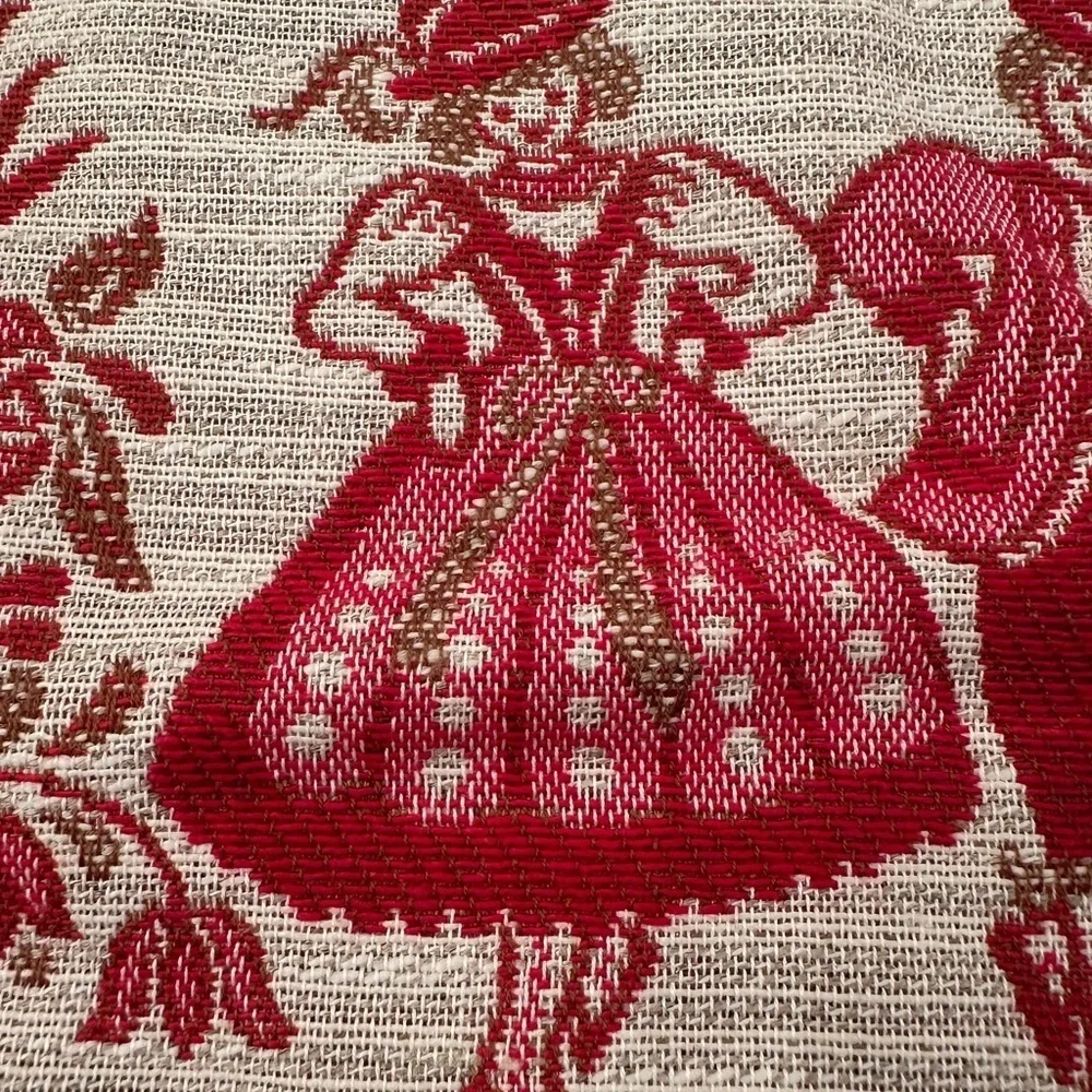 Vtg NEW Austria Half Apron 3 Pockets Red Blue RED Dutch Boy Girl Embroidered